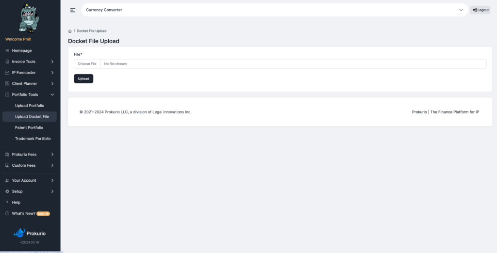 docket file import