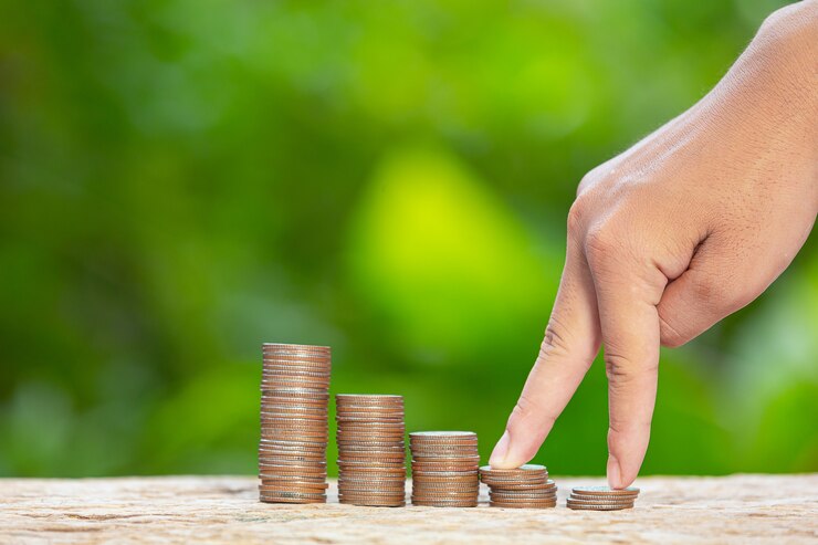 world habitat day close up picture pile coins hand 1150 26731
