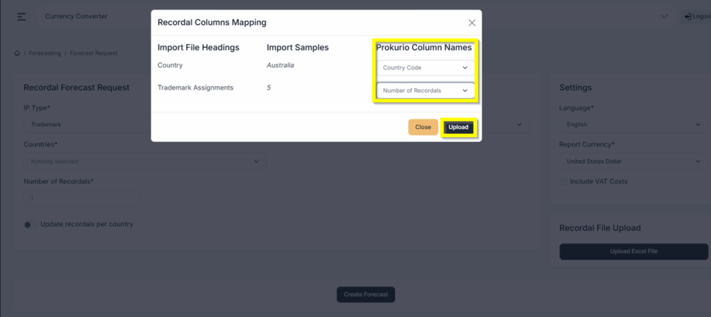 Record Mapping Column