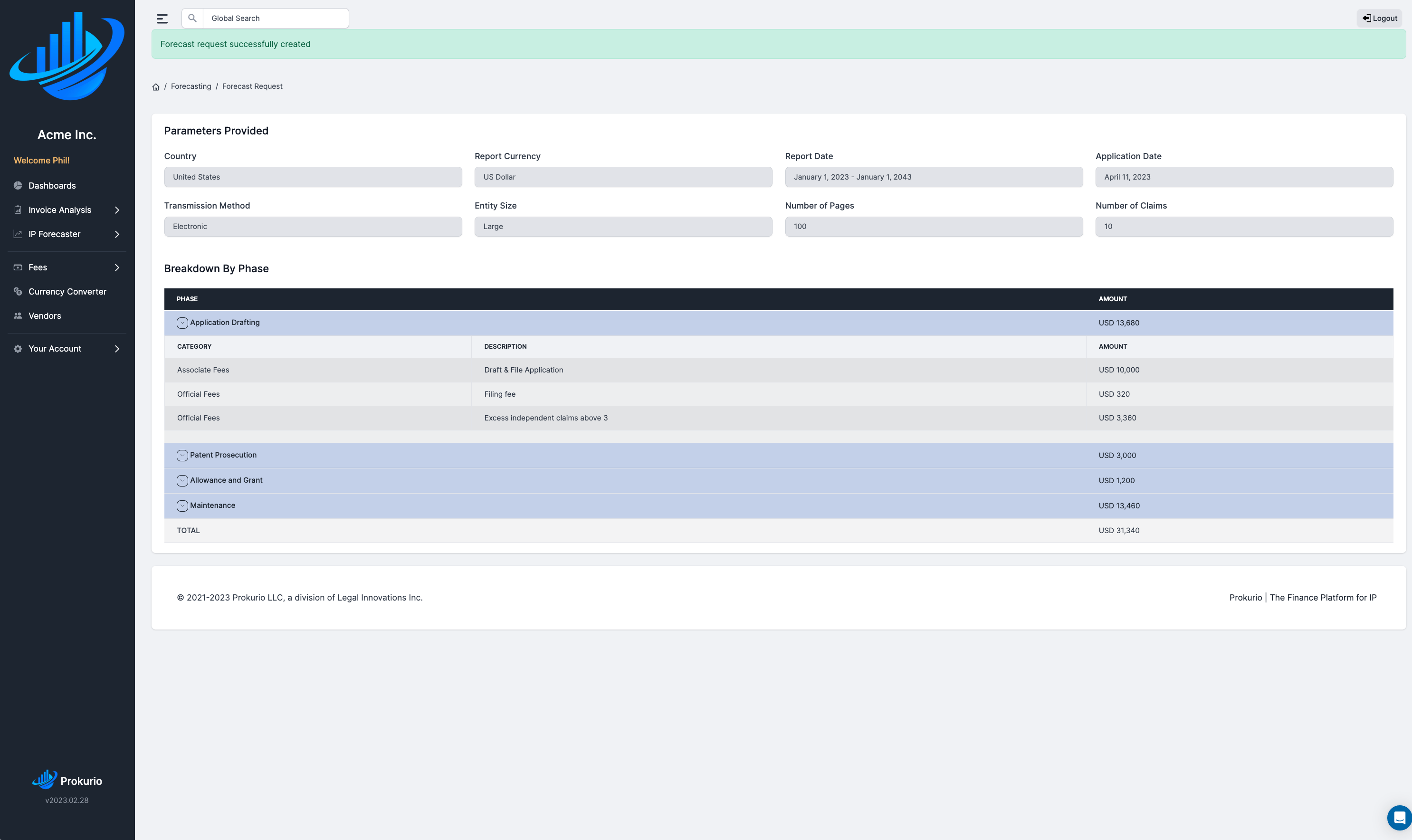 Flexible IP Forecasting