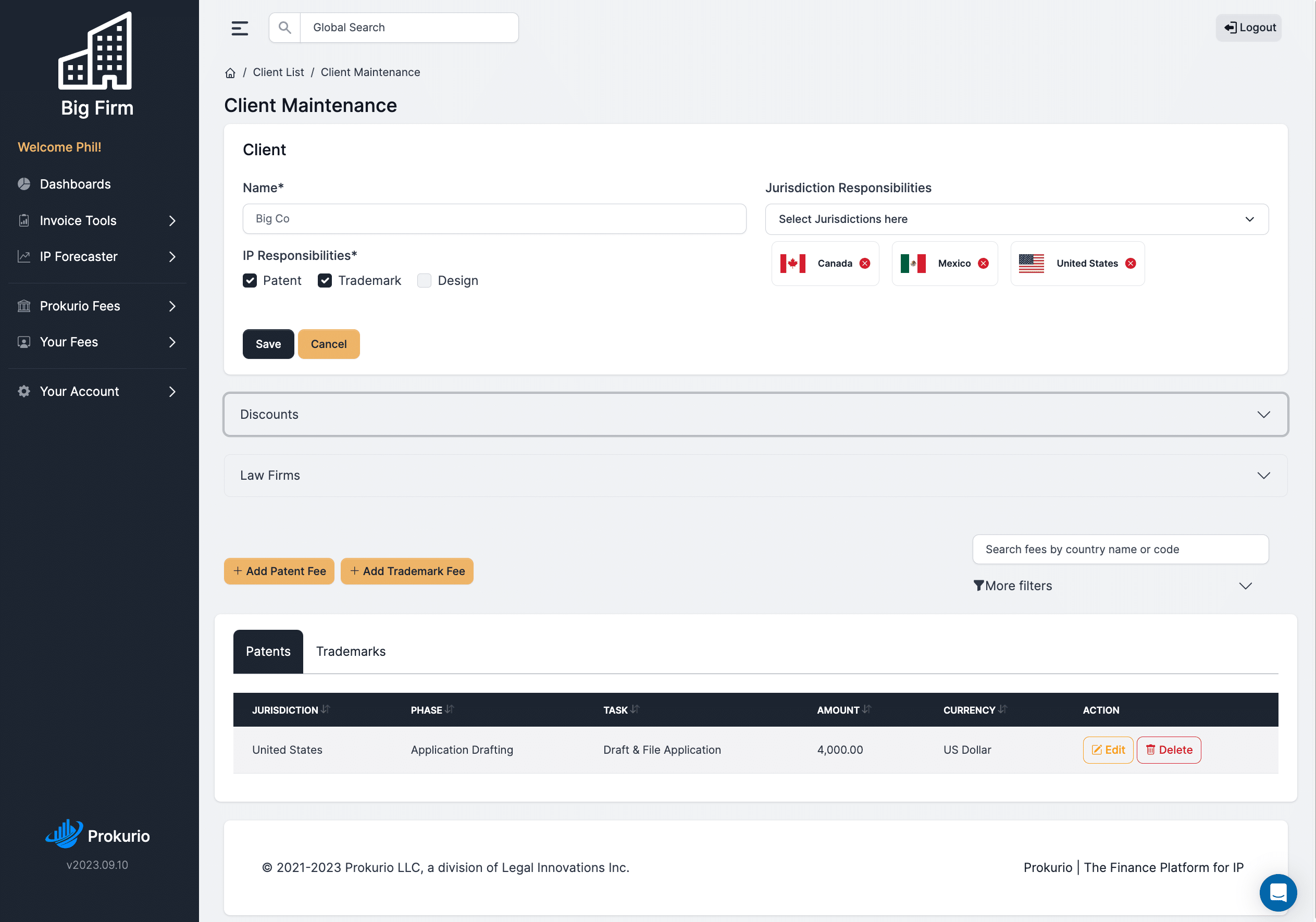 IP Forecaster Client Screen