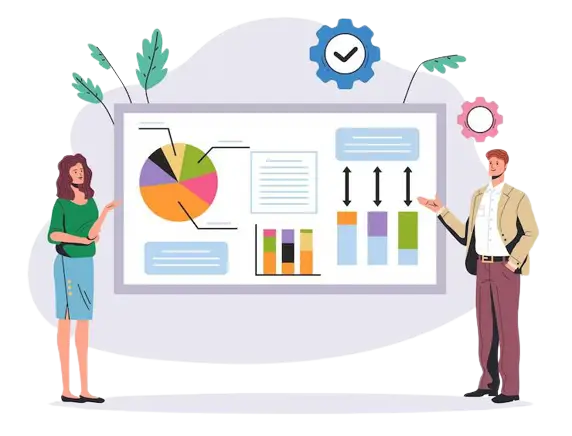 business people outline style team marketing work development startup abstract concept