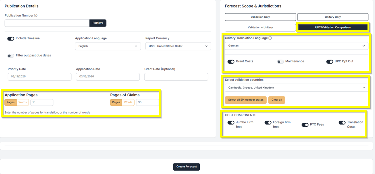 Validation and Unitary Comparison