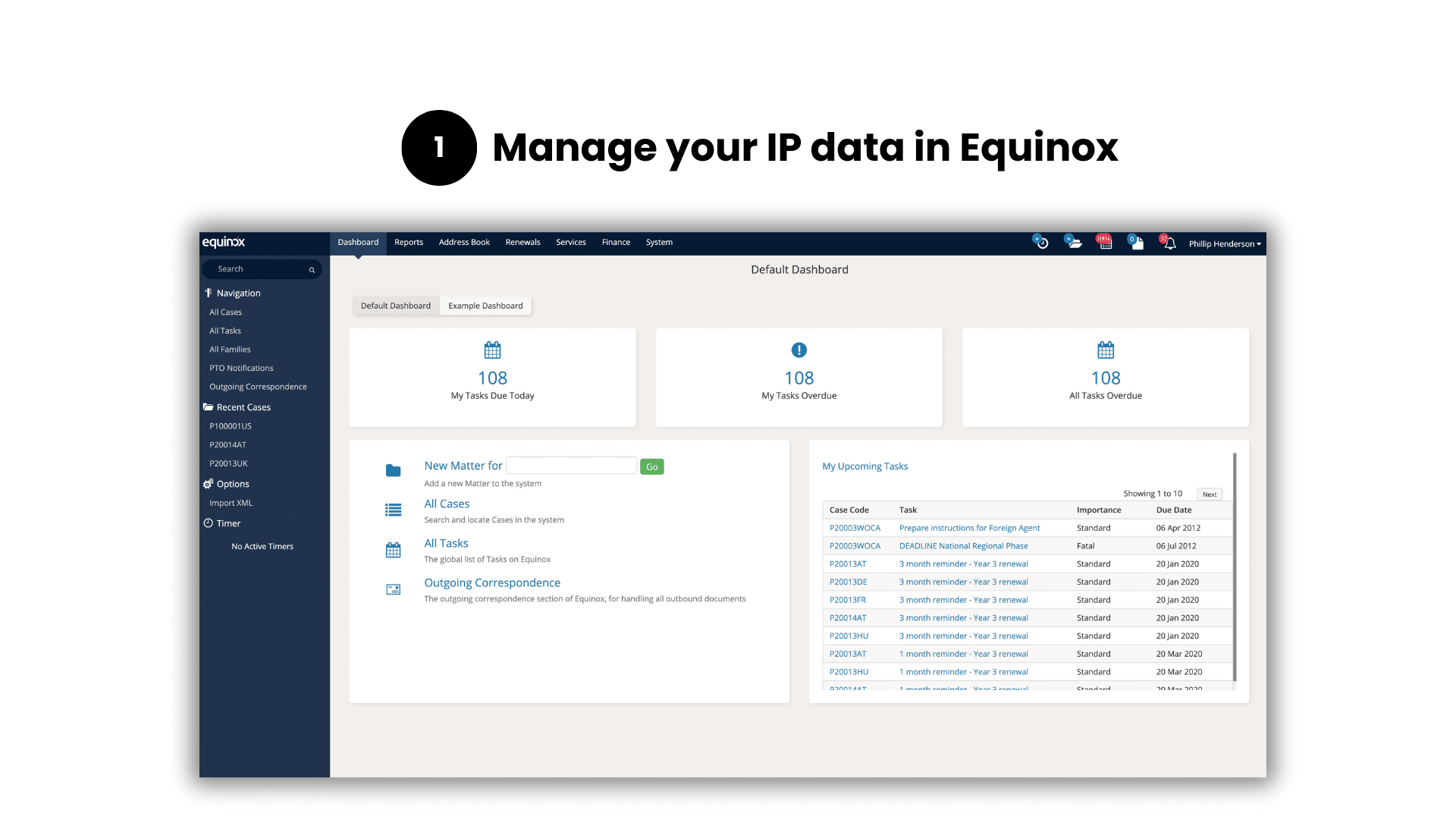 manage portfolio in equinox