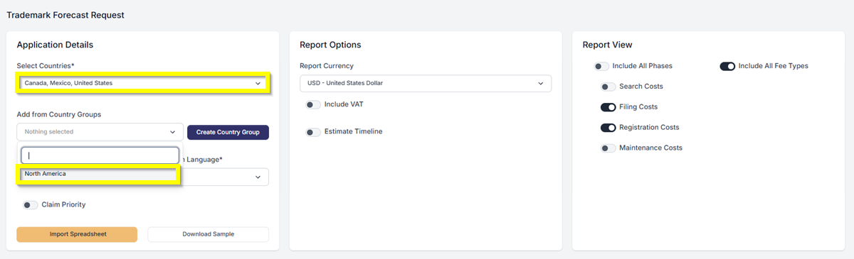 Country Group Set Country Group Set