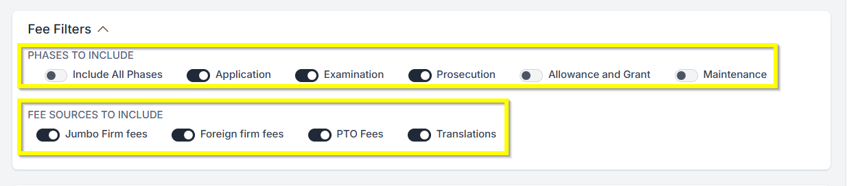 Fee Filters