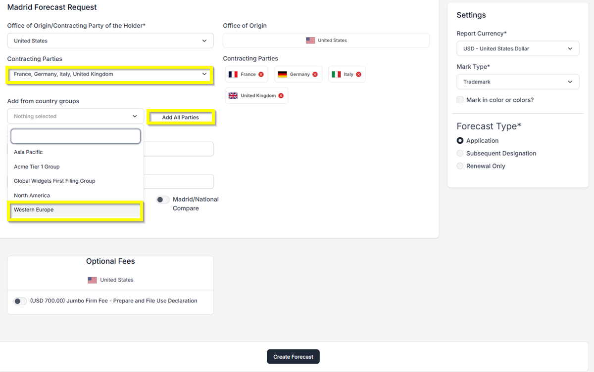 Madrid Forecast Request