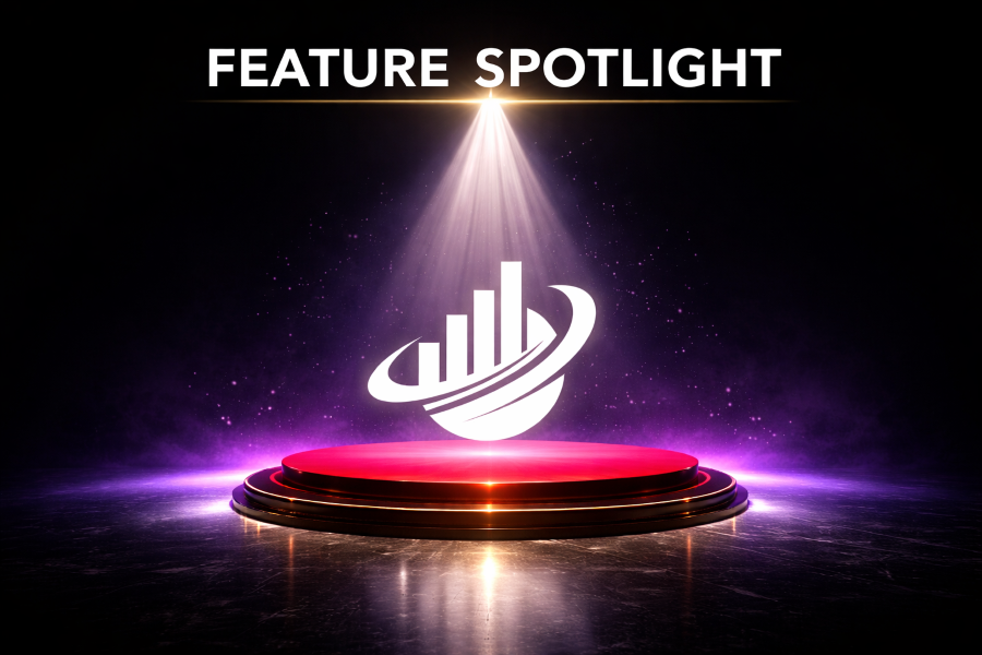 Spotlight on red velvet stage